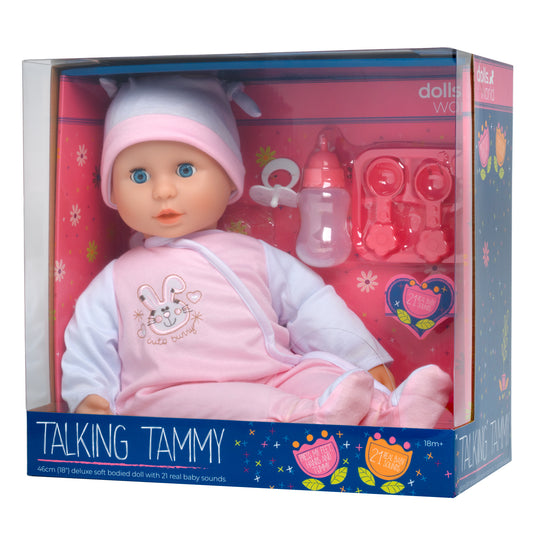 Dolls World Talking Tammy 46cm Soft Bodied Doll with sounds - For ages 18 months+