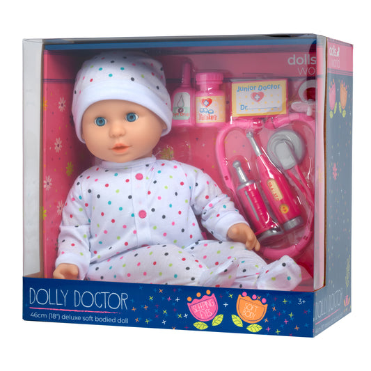 Dolls World Dolly Doctor 46cm Soft Bodied Doll - For ages 3+