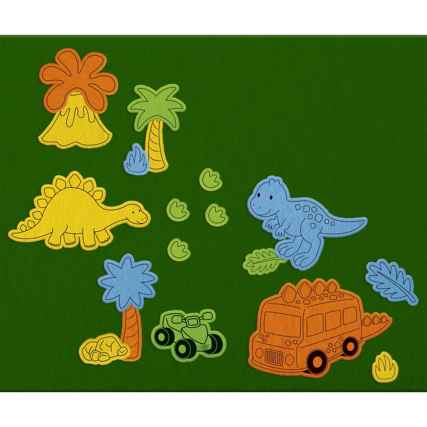Fuzzy-Felt Dinosaurs