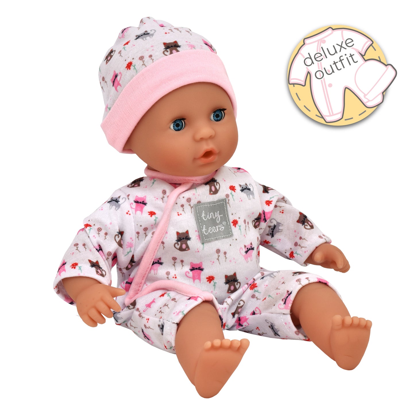 Tiny Tears 12" (30cm) Doll Teeny Baby White Outfit - White