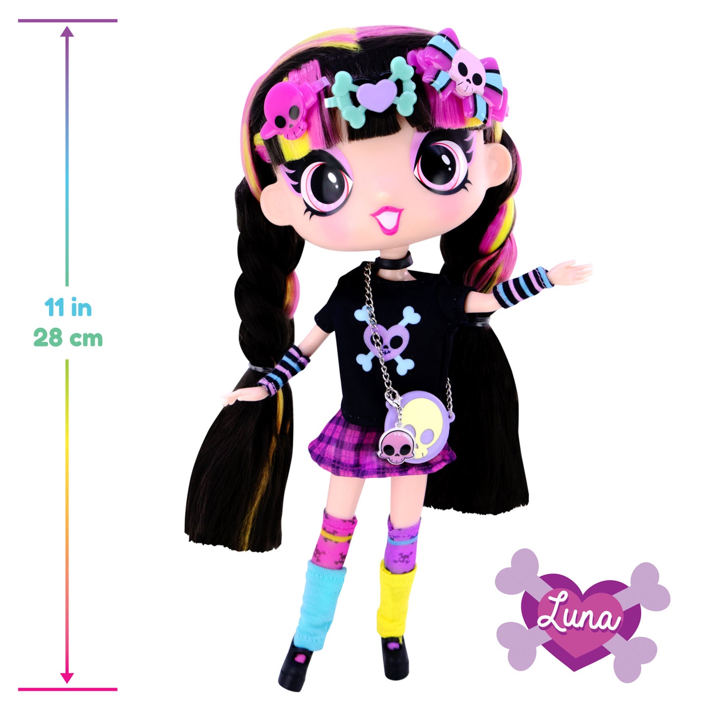 Decora Girlz Sticker ‘n’ Style 11" Collectable Fashion Doll - Luna