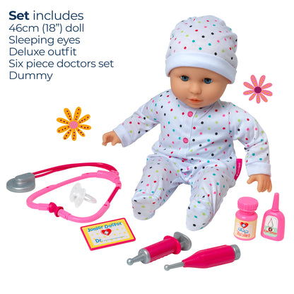 Dolls World Dolly Doctor 46cm Soft Bodied Doll - For ages 3+