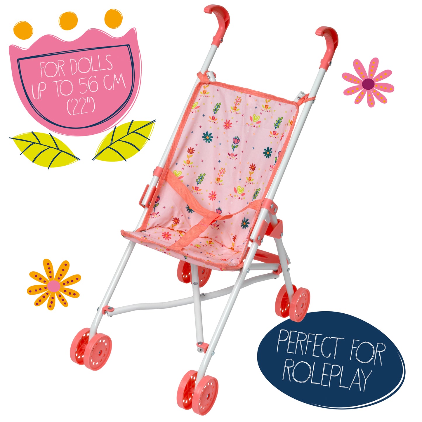Dolls World Stroller - suitable for dolls up to 56cm