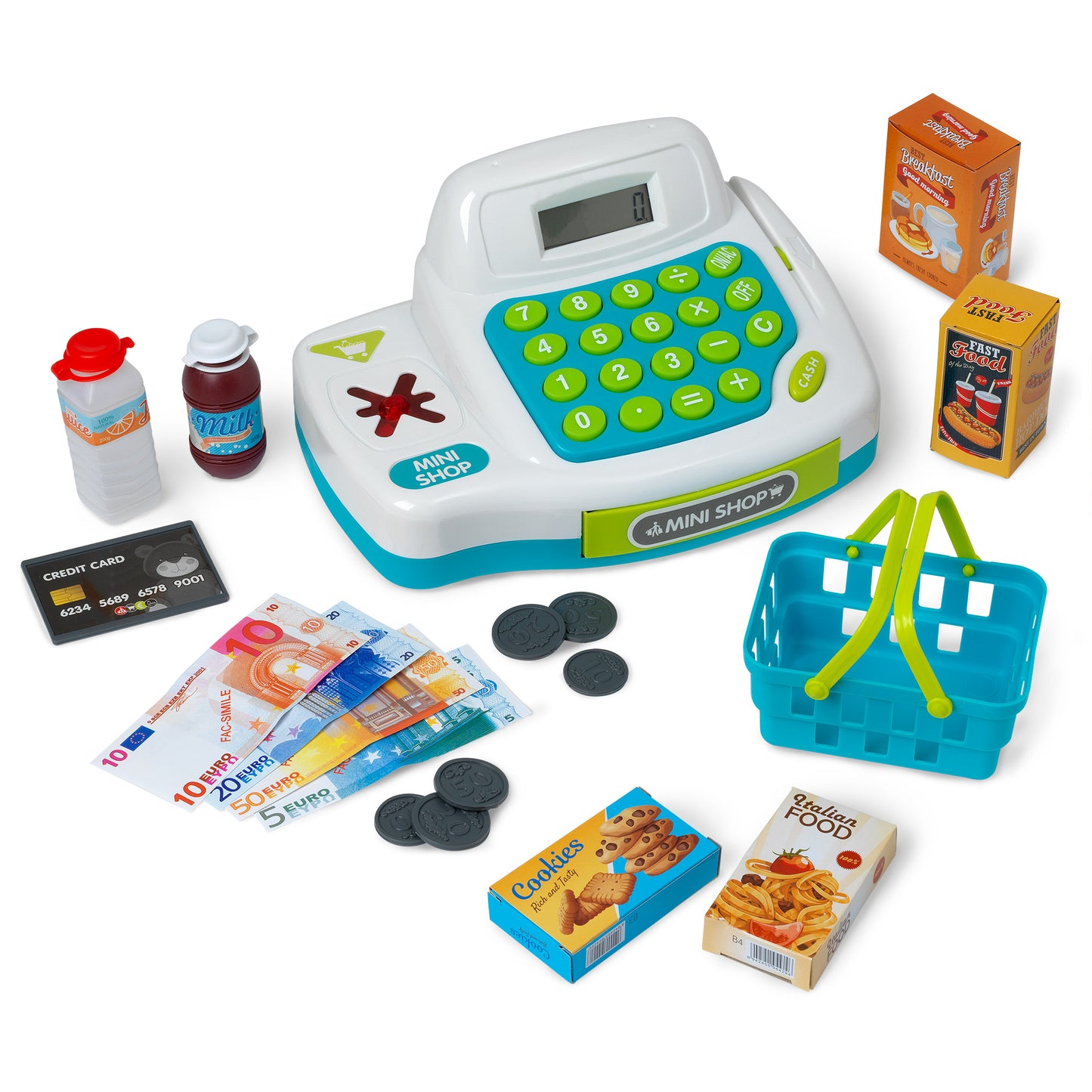 Electronic Cash Register   Kids Toy with Scanner, Sounds & Play Money Age 3+