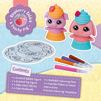 Fuzzikins Baby Cakes Peach Melba Cakes (Peachy Piggy & Raspberry Rabbit)