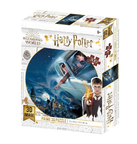 Prime 3D Harry Potter Harry & Ron Flying Over Hogwarts 300 Piece Puzzle