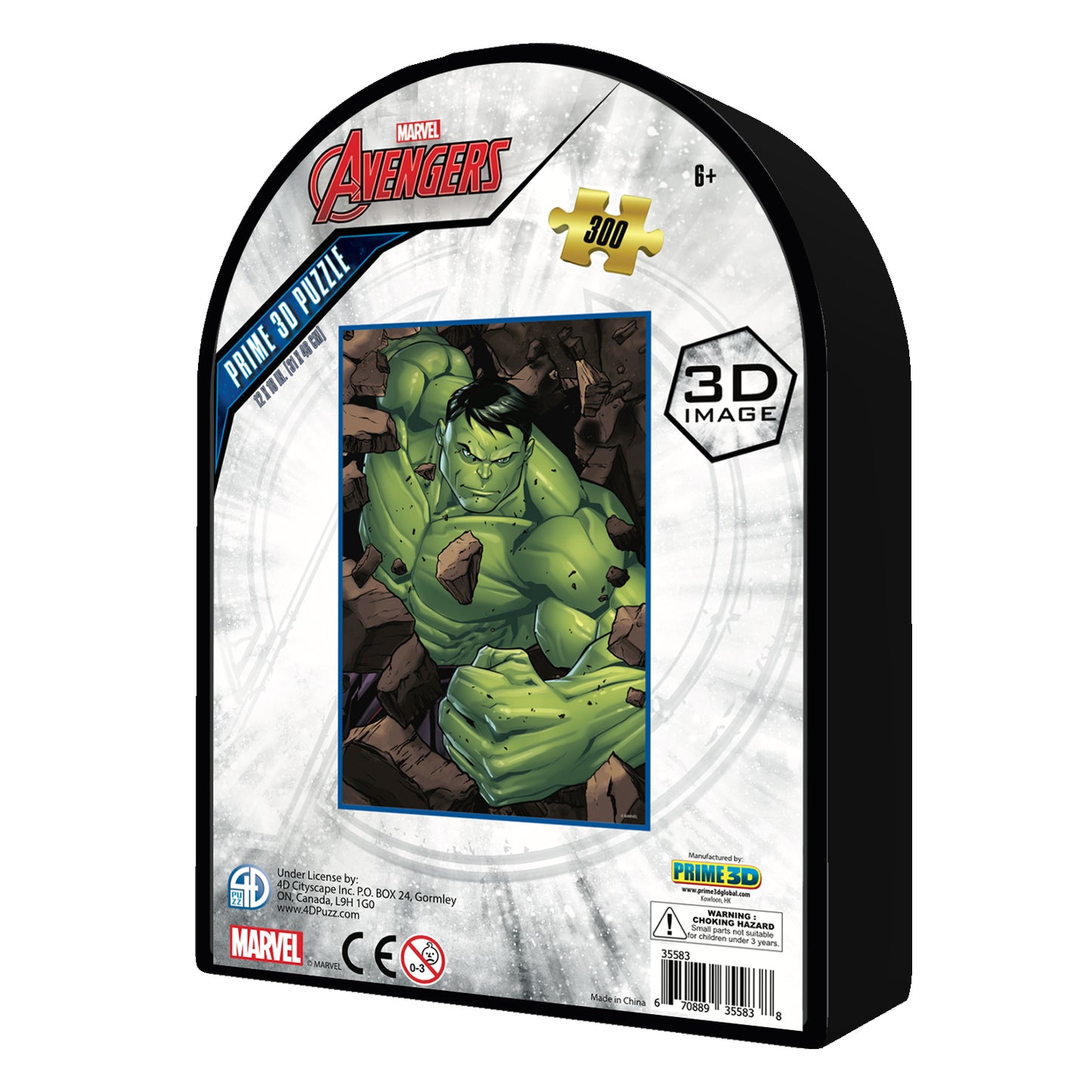 Prime 3D Marvel The Hulk 300 Piece Puzzle Collectible Tin