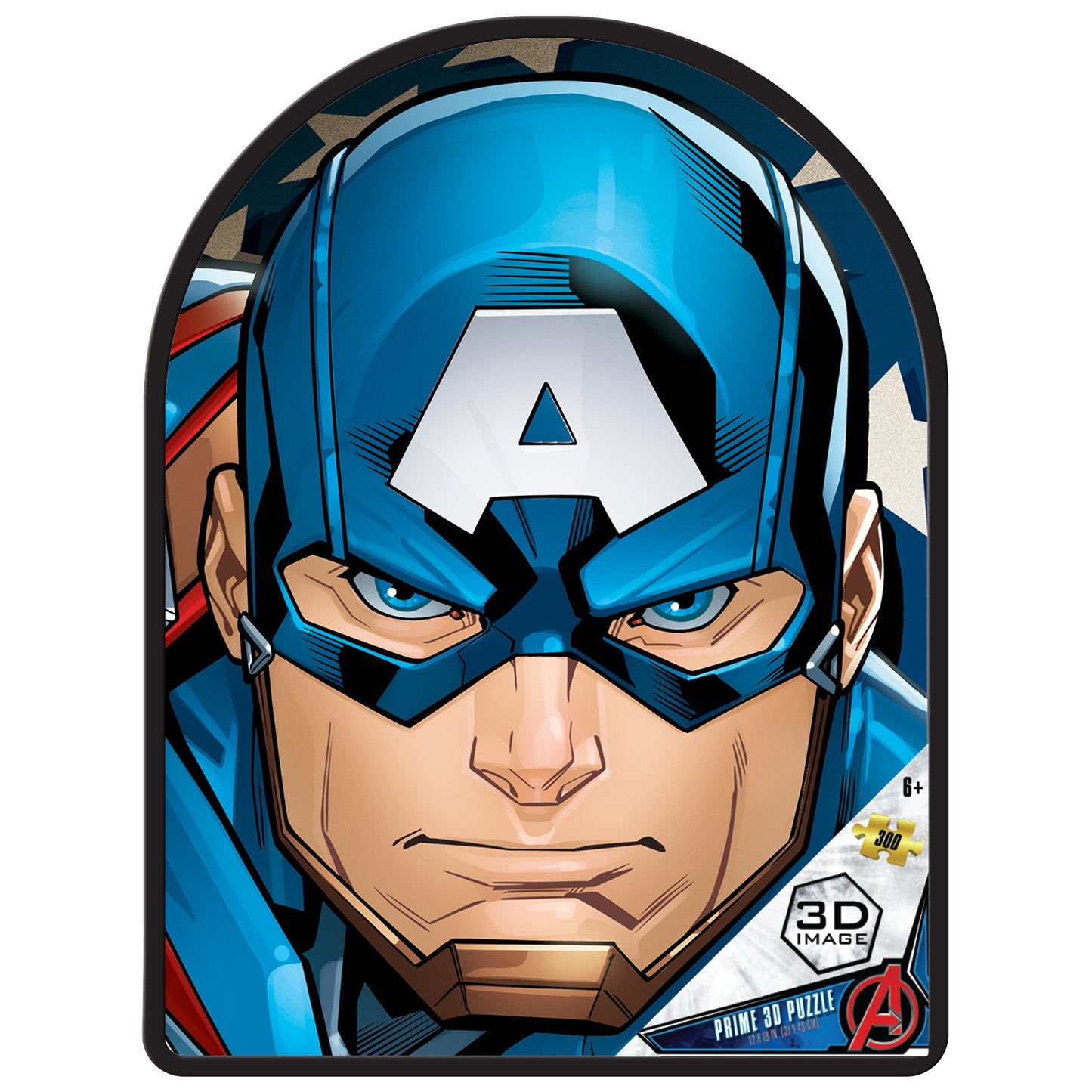 Prime 3D Marvel Captain America 300 Piece Puzzle Collectible Tin