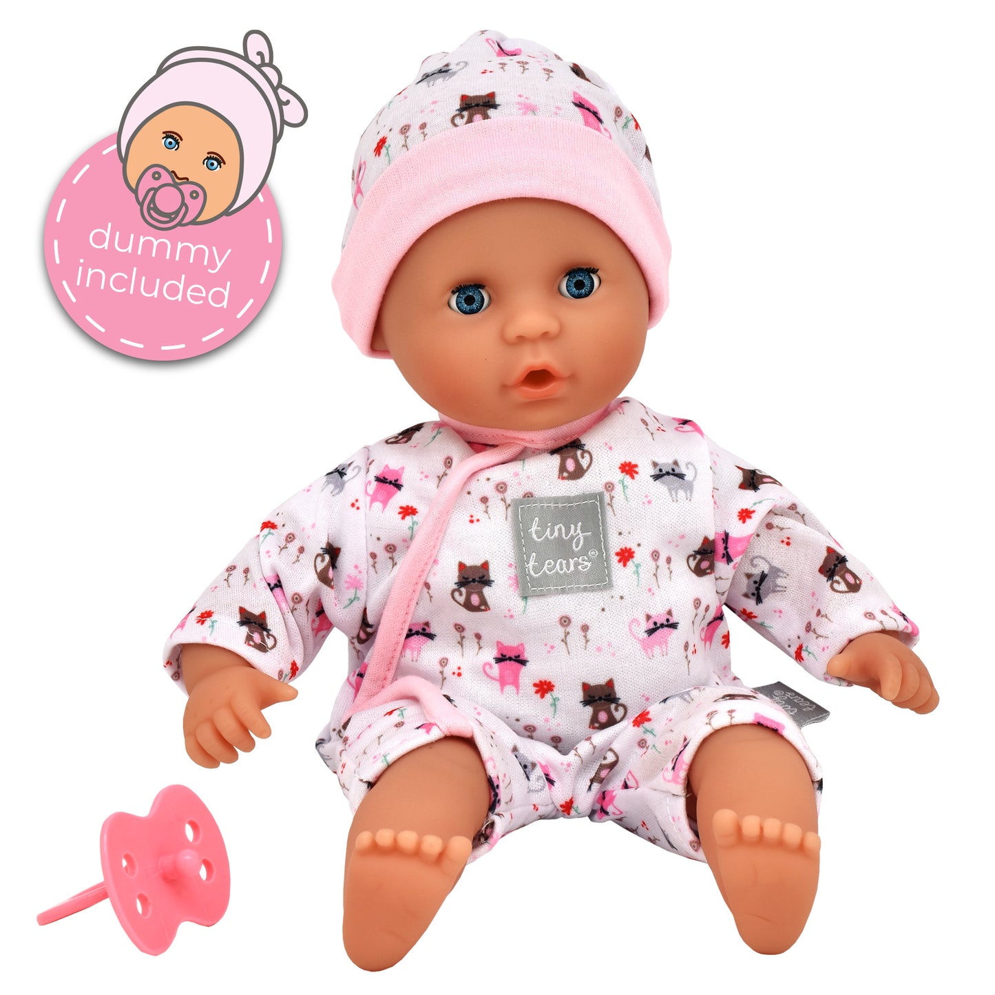 Tiny Tears 12" (30cm) Doll Teeny Baby White Outfit - White