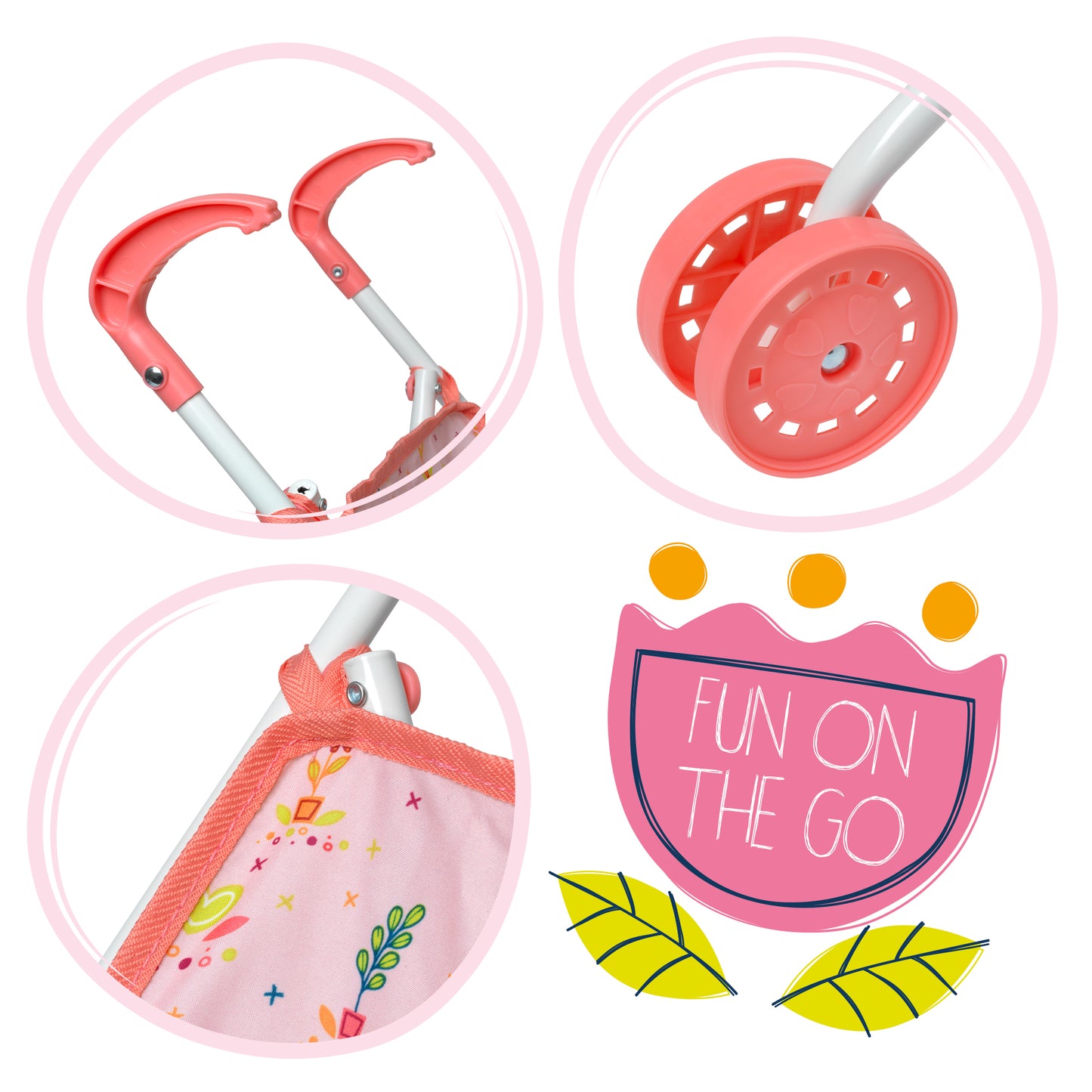 Dolls World Stroller - suitable for dolls up to 56cm