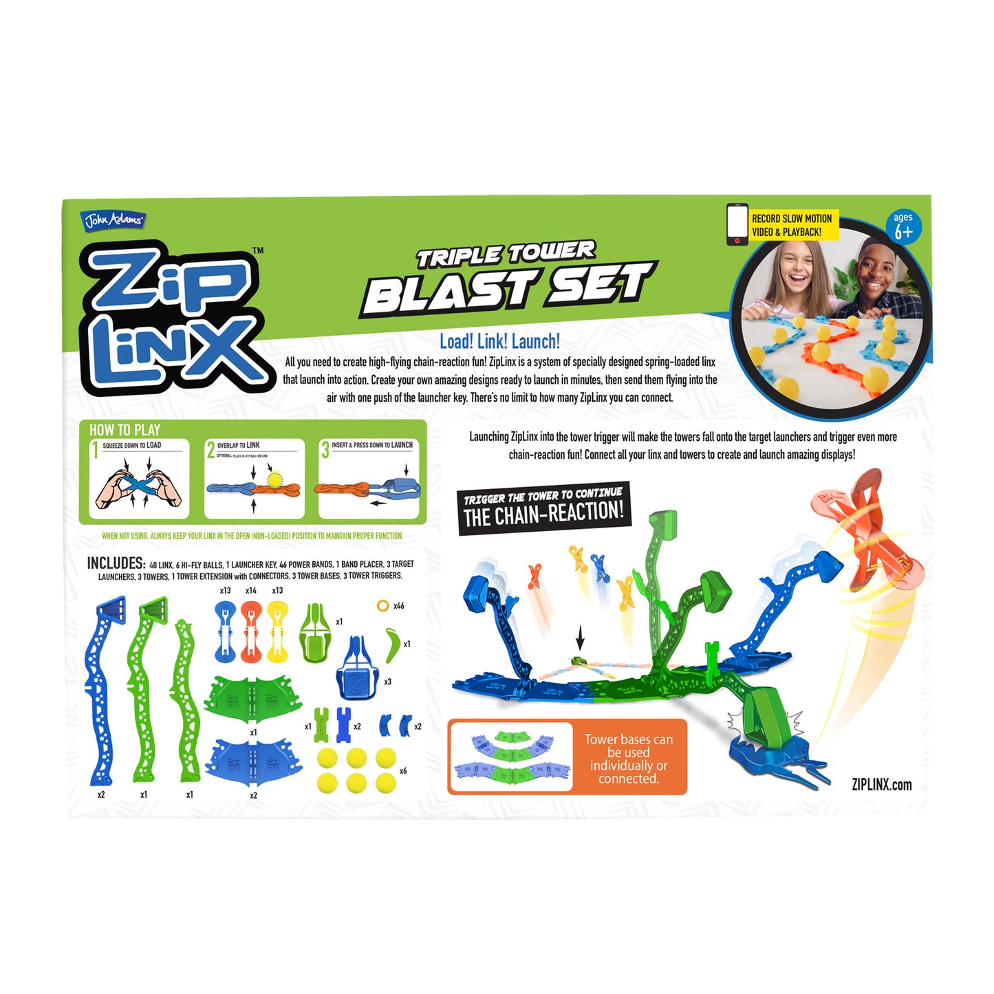 ZipLinx Power Triple Tower Blast Set