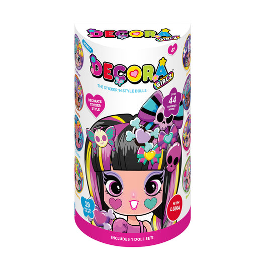 Decora Girlz 5" Fashion Doll – Luna - with Stickers & Accessories