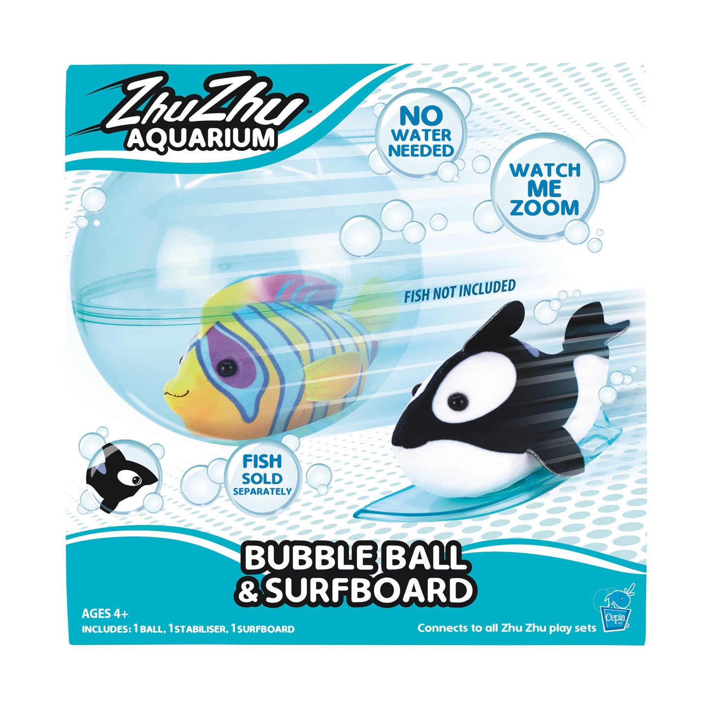 Zhu Zhu Pets - Zhu Zhu Aquarium Bubble Ball & Surfboard Playset (Fish NOT included)