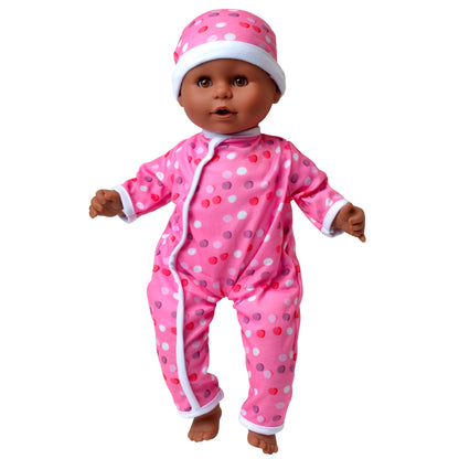 Dolls World Little Treasure - 38cm Soft Bean Bodied Black Doll - For ages 18 months+
