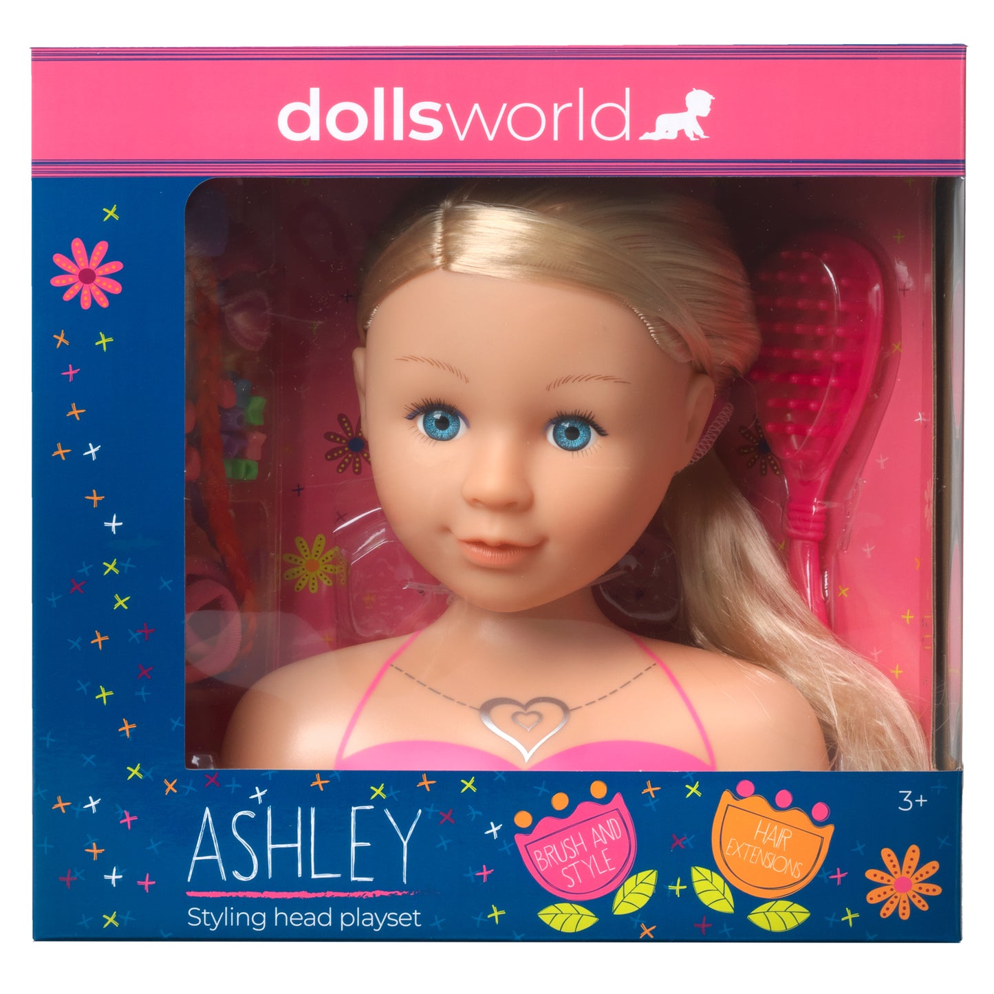 Dolls World Ashley Styling Head Playset - For ages 3+