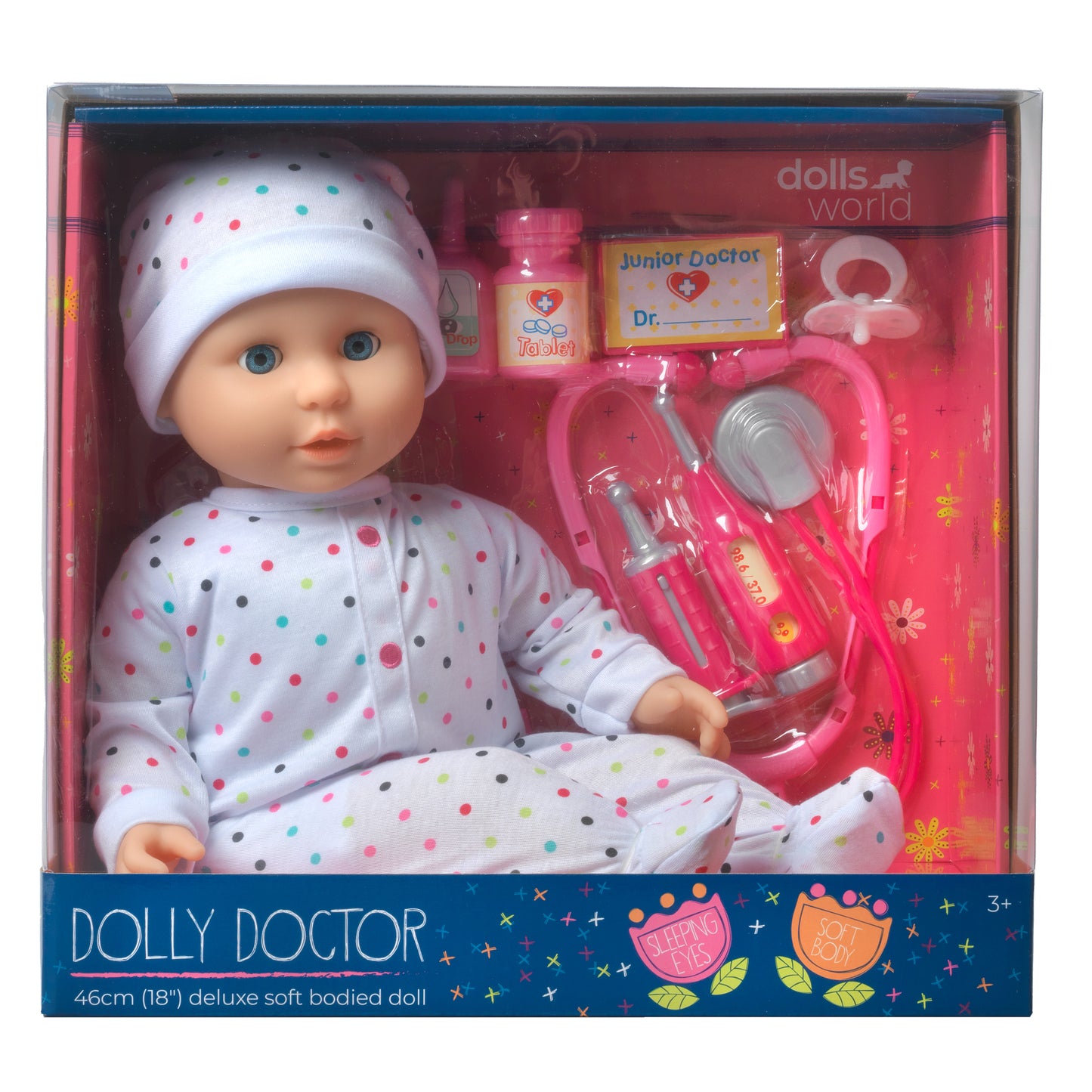 Dolls World Dolly Doctor 46cm Soft Bodied Doll - For ages 3+