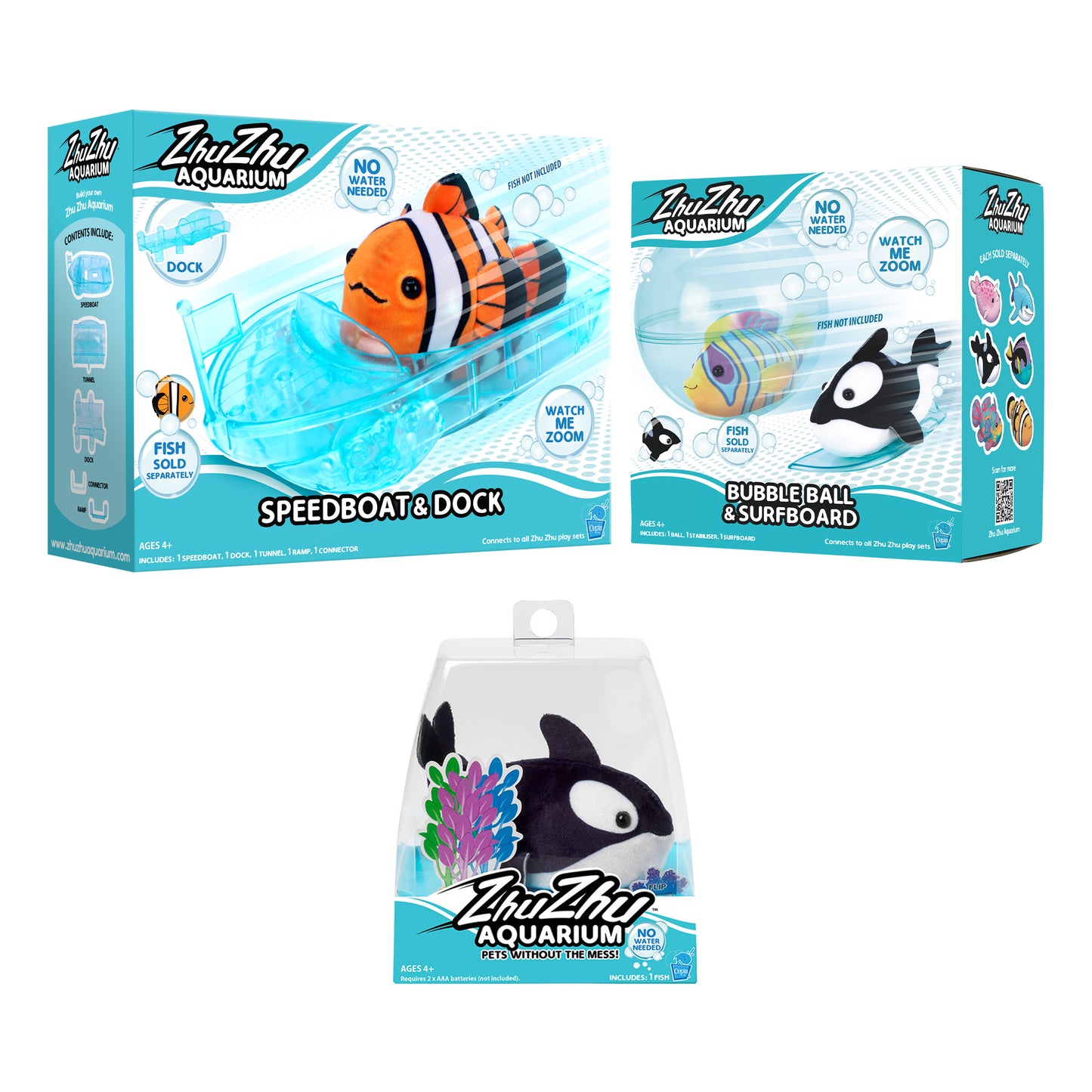 Zhu Zhu Aquarium - Catching Waves Bundle - Choose your fish from assortment A