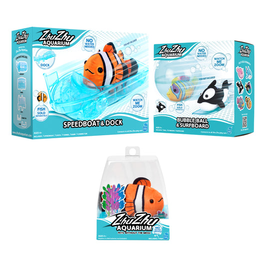 Zhu Zhu Aquarium - Catching Waves Bundle - Choose your fish from assortment A